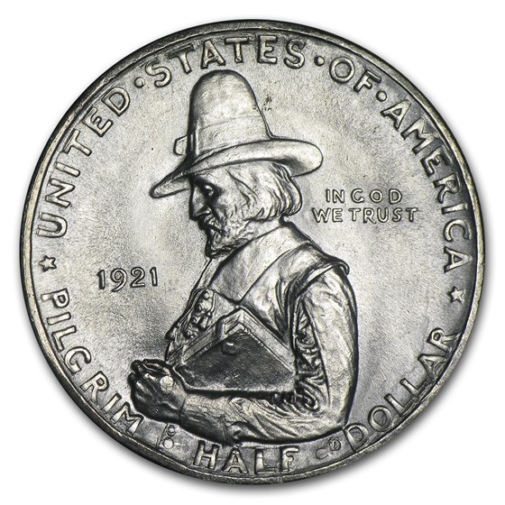 1921 Pilgrim Tercentenary Commemorative Half Dollar BU 1921 Pilgrim Tercentenary Commemorative Half Dollar BU